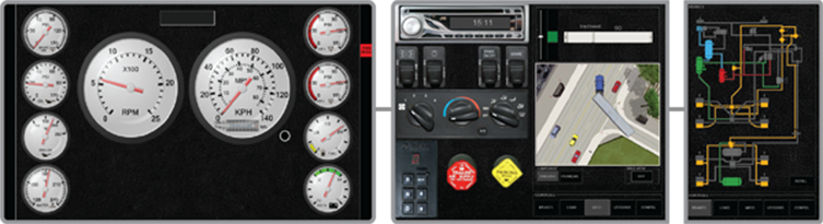 Truck driving simulator vs600m cabin and driver controls Truck driving simulator vs600m cabin and driver controls